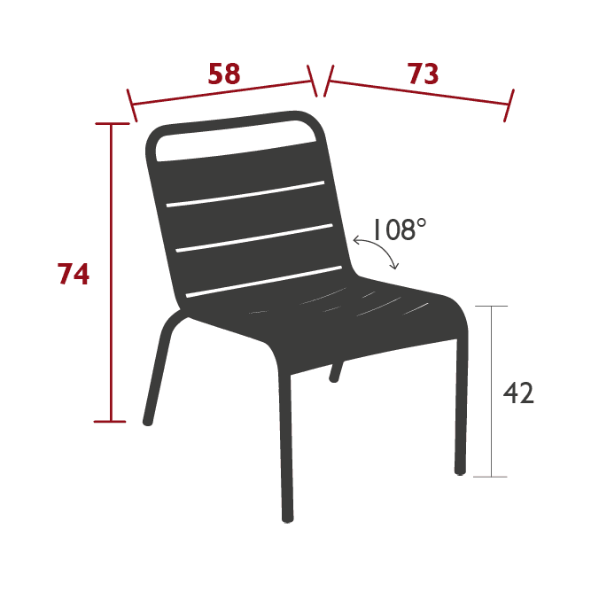 Fauteuil de jardin LUXEMBOURG