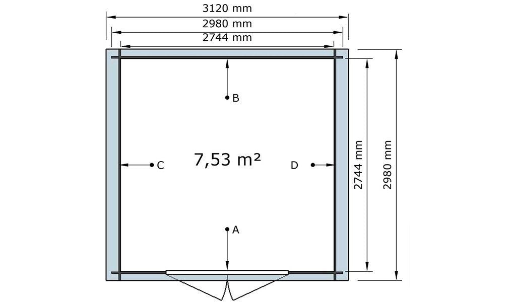 Abri de Jardin MARMANDE - 3,98m² - 7,53m²