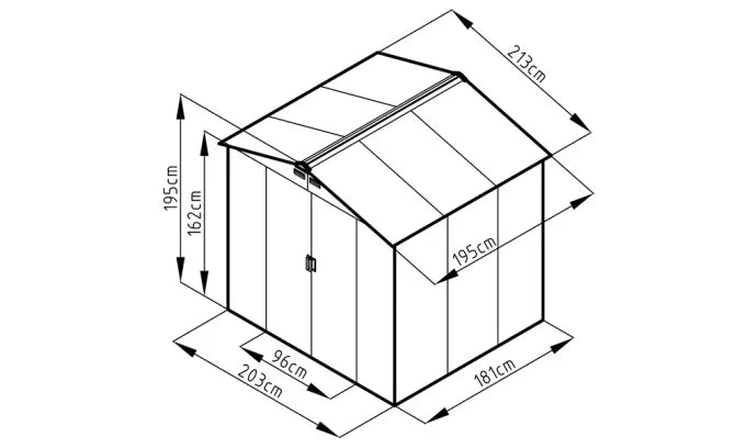 Abri métal ARCHER B - 4.15m²