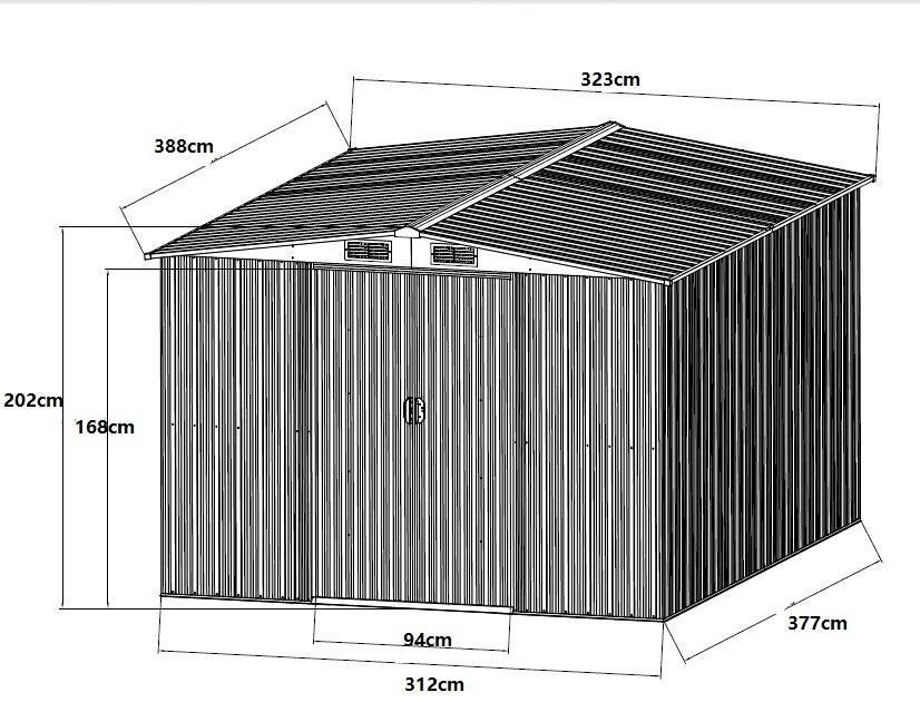 Abri de Jardin GARIO 12,5 m²