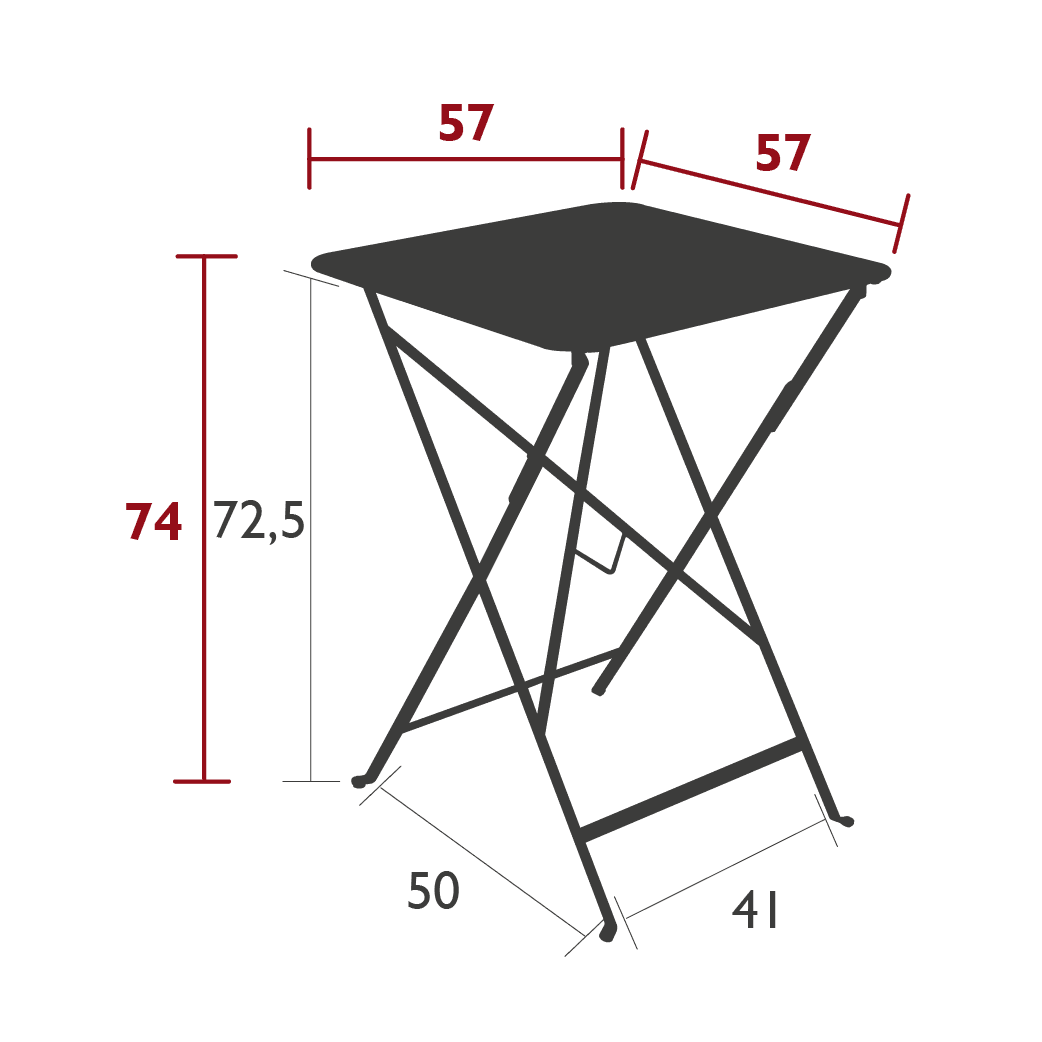 Table de jardin BISTRO - 71x71