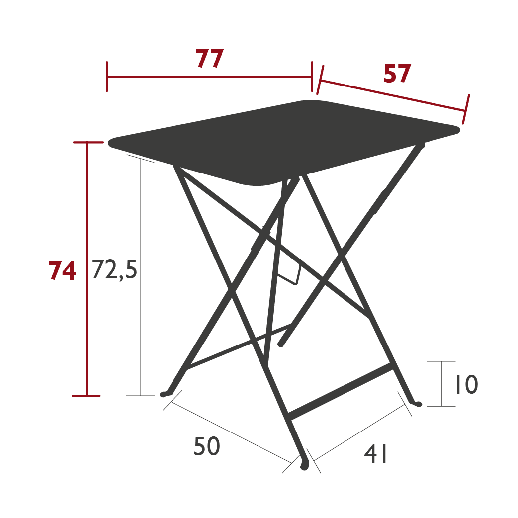 Table de jardin BISTRO - 77x57