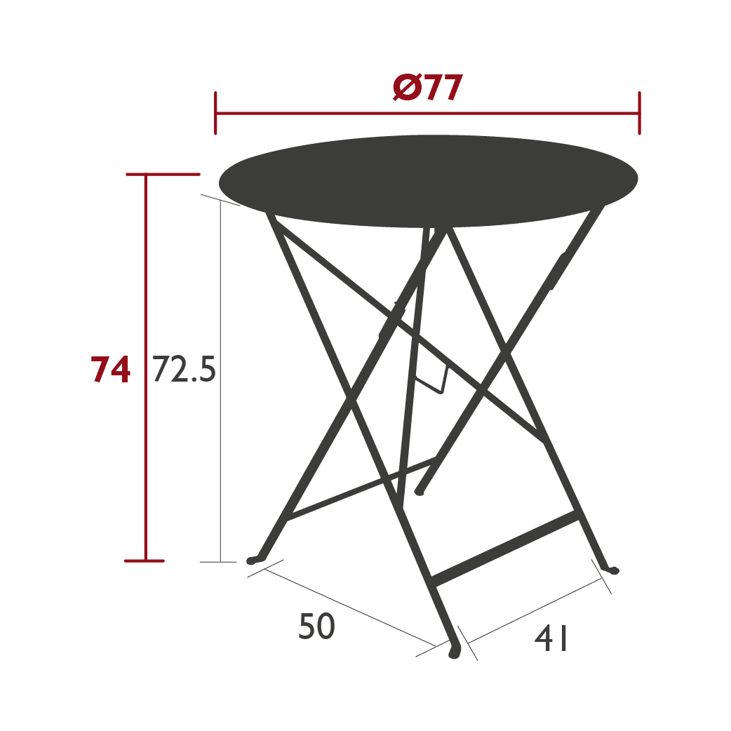 Table de jardin BISTRO - Ø77