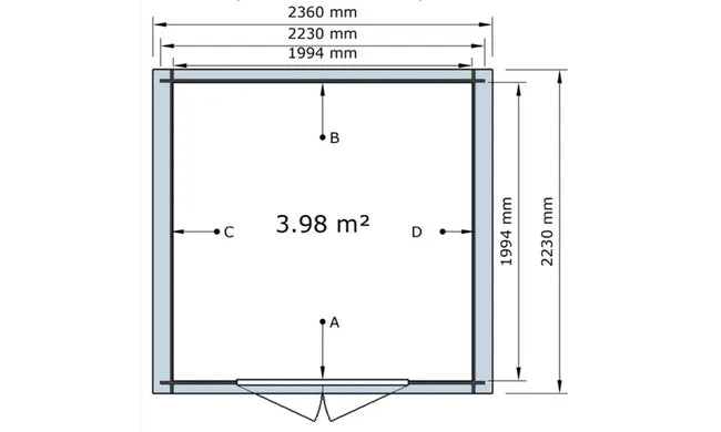 Abri de Jardin MARMANDE - 3,98m² - 7,53m²
