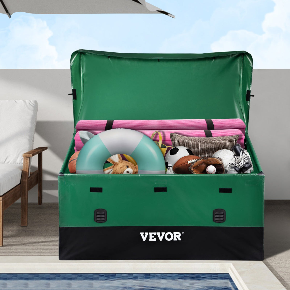 VEVOR - Coffre de Rangement Extérieur XXL 1013L - 147x86x108cm