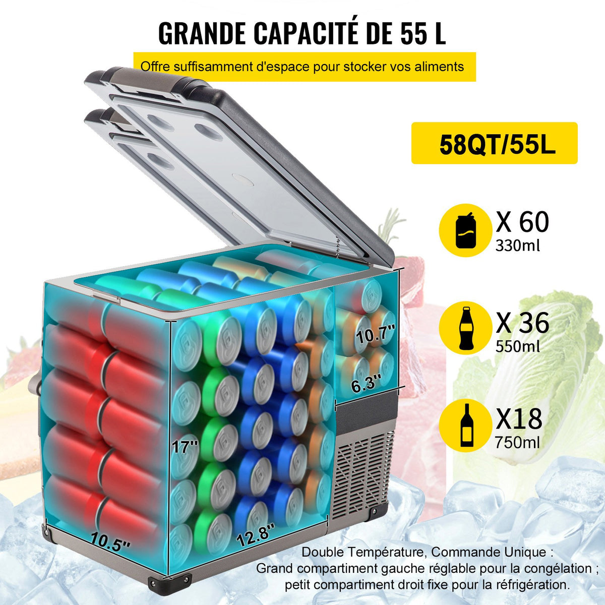 Glacière électrique VEVOR 55 L - visuel 3