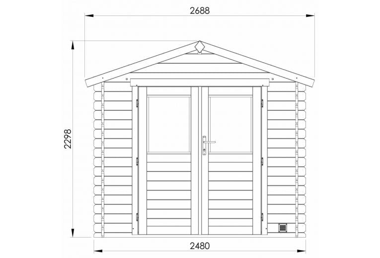 Abri de jardin NICO  - 2,8m²