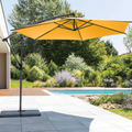 Parasol déporté rond MANOA Jaune moutarde