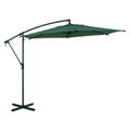 Parasol déporté rond MANOA Vert olive / Graphite