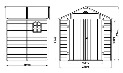 Abri de Jardin CHESTER - 4.10m²