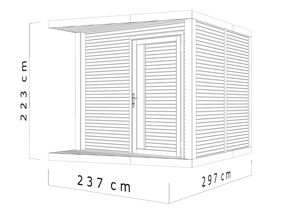 Abri de Jardin NERO – 6 m²