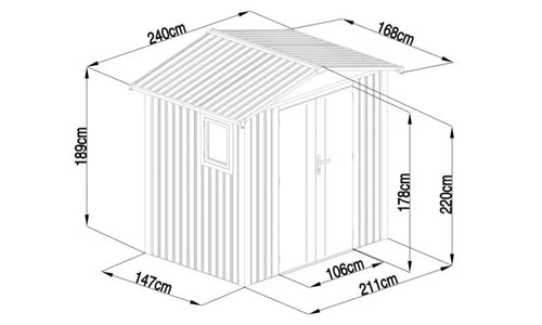 Abri de Jardin Amy A - 3.10m²