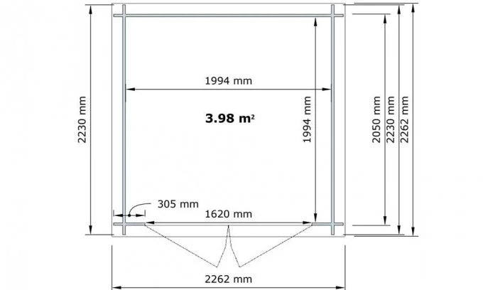 Abri de Jardin JONZAC 4m²