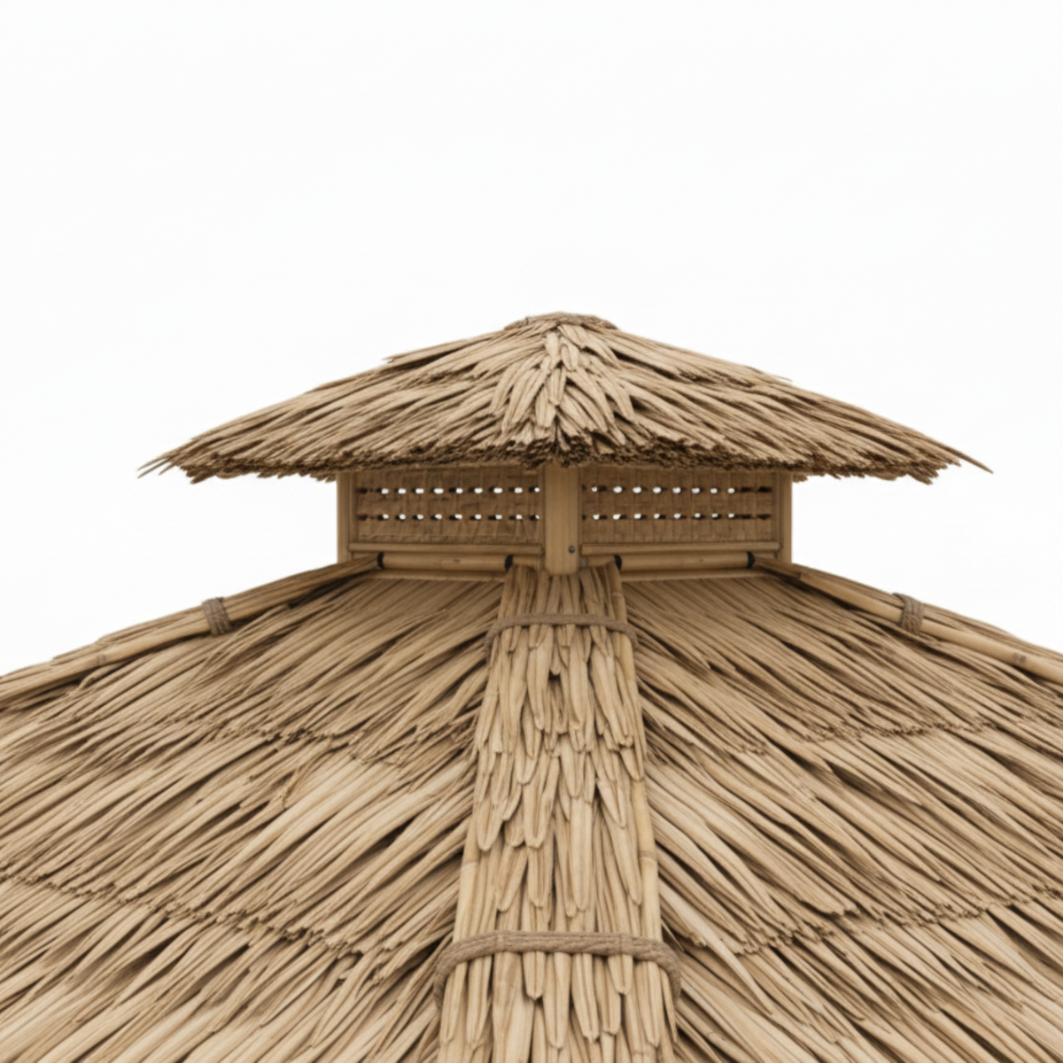 Paillote Bambou avec Plancher Surélevé | Gazebo & Pergola Balinaise avec Toiture Bambou ou Palmier | 250x250 & 300x300 cm