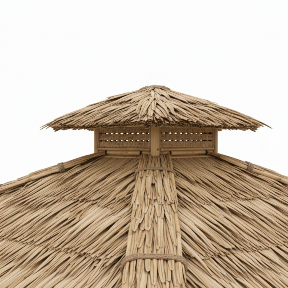 Paillote Bambou avec Banquettes M1 | Gazebo & Pergola Naturelle avec Espace Repas | Toiture Bambou ou Palmier | 250x250 & 300x300 cm