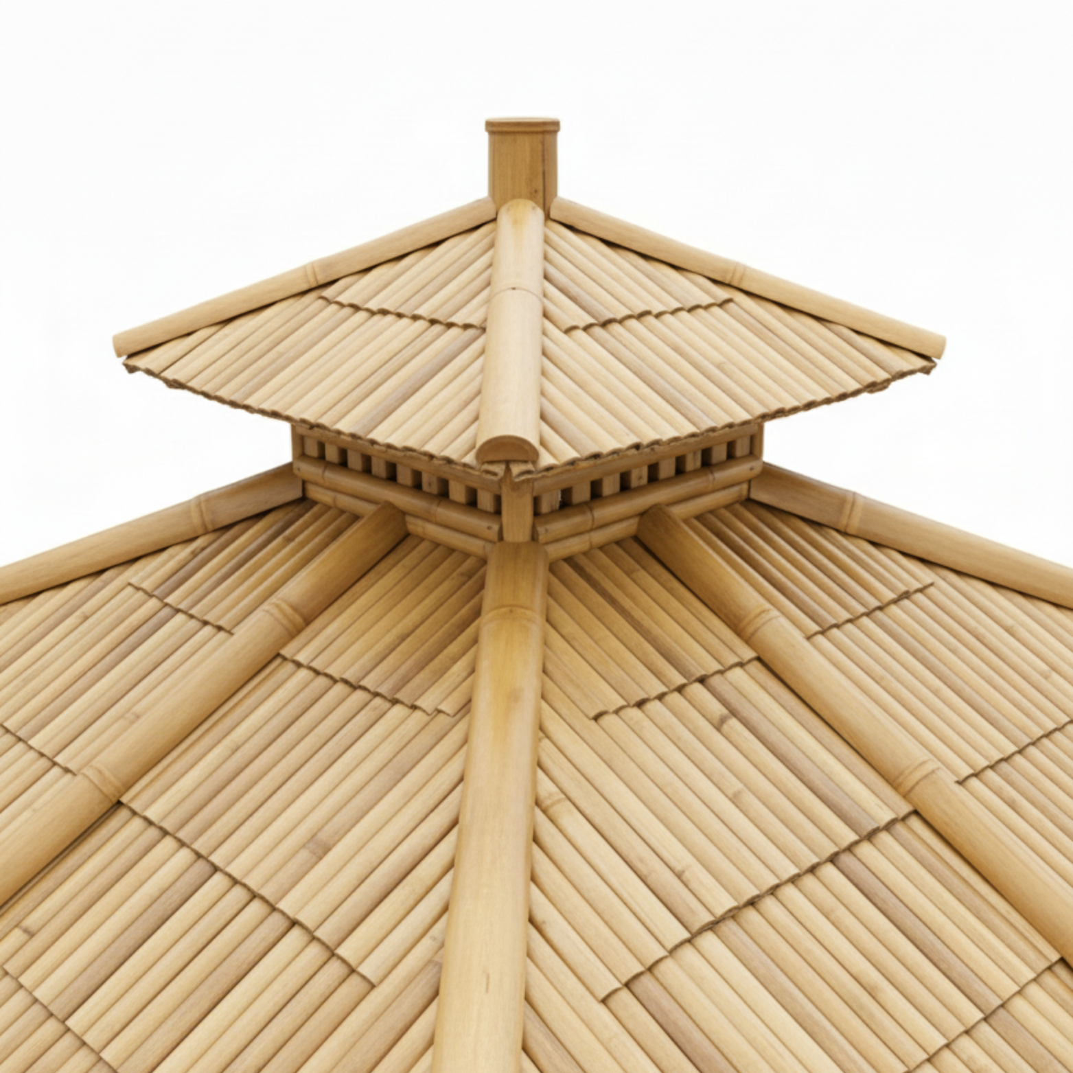 Paillote Bambou avec Banquettes M1 | Gazebo & Pergola Naturelle avec Espace Repas | Toiture Bambou ou Palmier | 250x250 & 300x300 cm