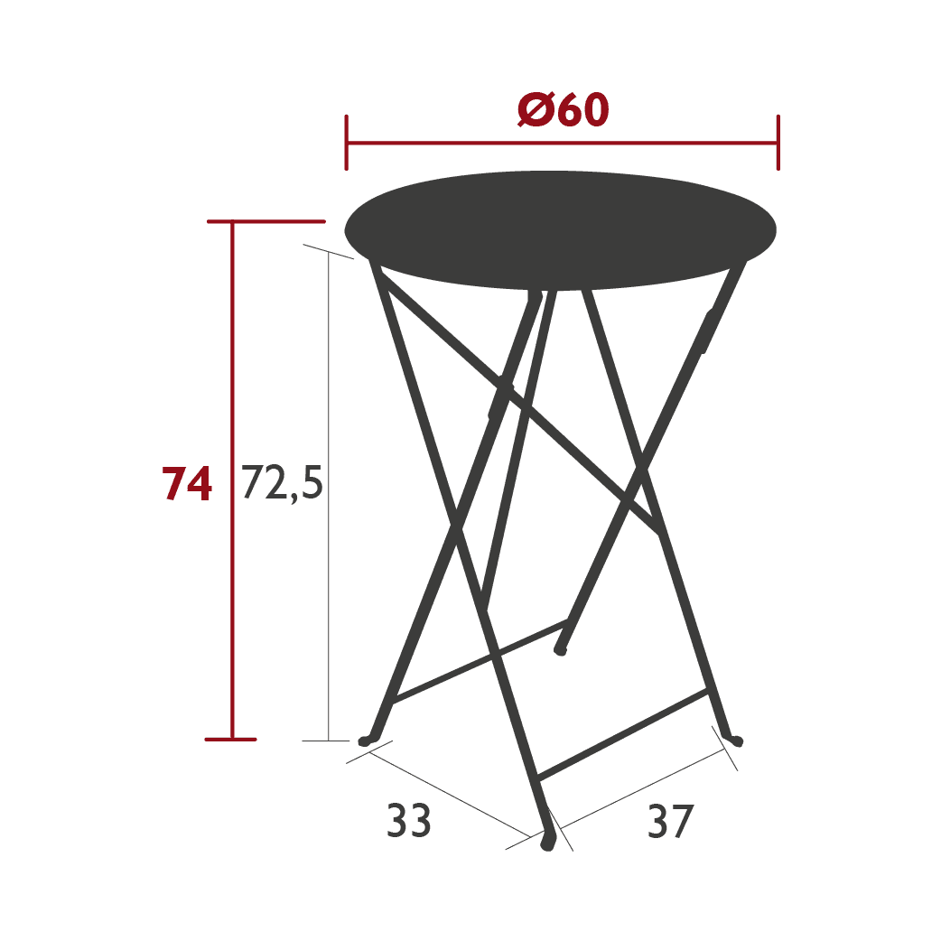 Table de jardin BISTRO - Ø60