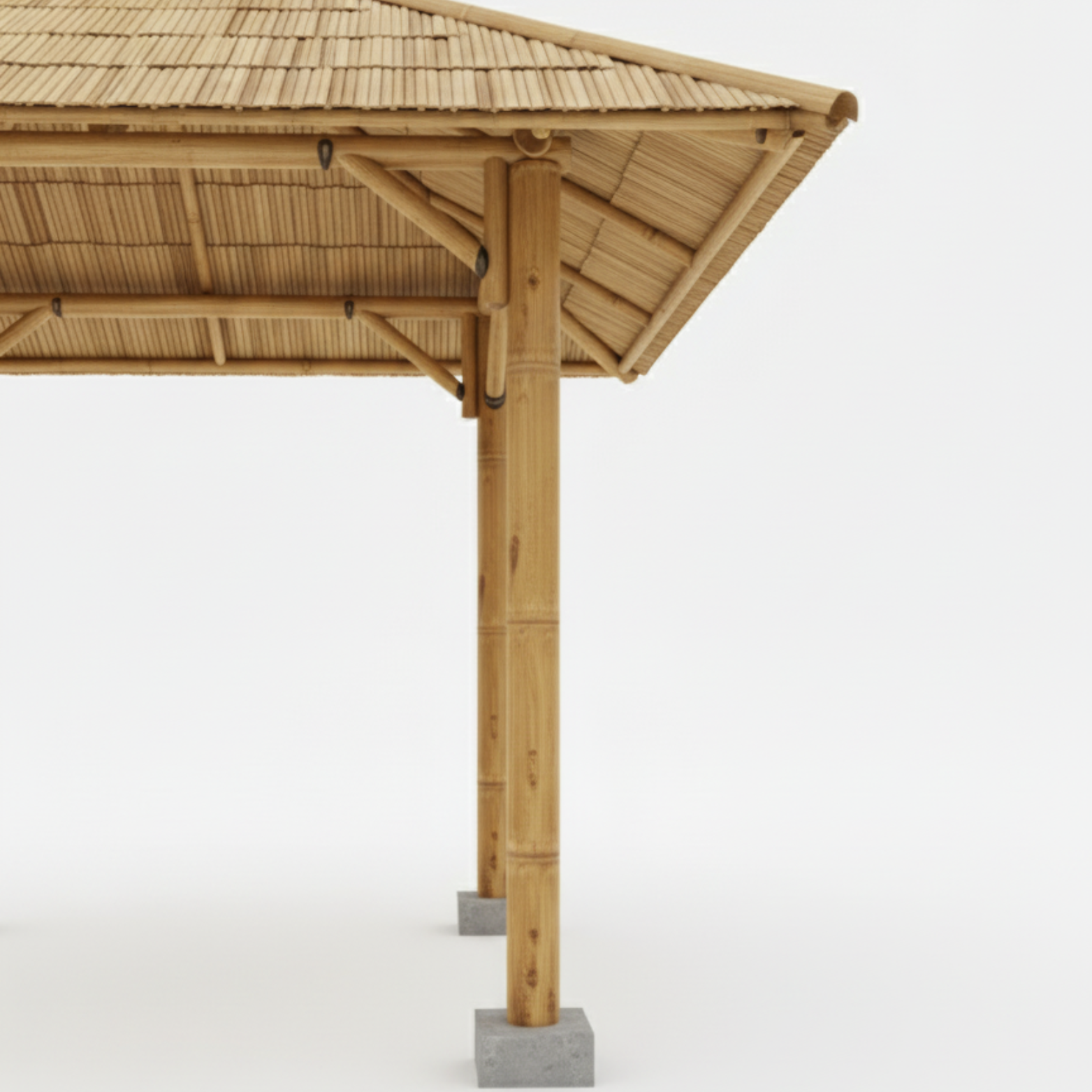 Paillote Bambou de Jardin | Gazebo & Pergola Naturelle avec Toiture Bambou ou Palmier | 250x250 & 300x300 cm