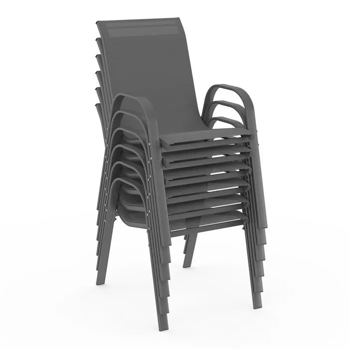 Salon de jardin MADRID table 190 CM et 8 chaises empilables