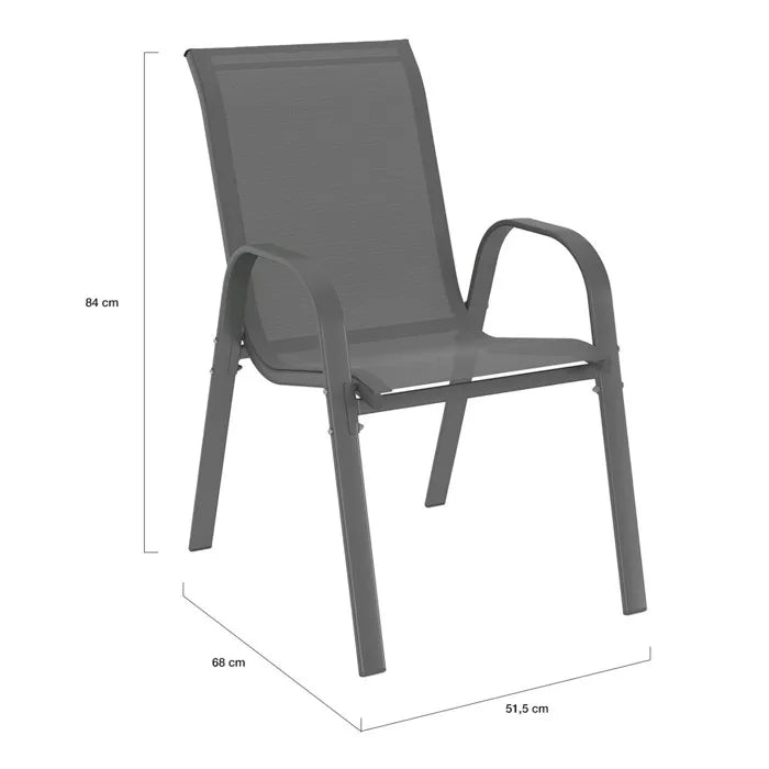 Salon de jardin MADRID table 190 CM et 8 chaises empilables