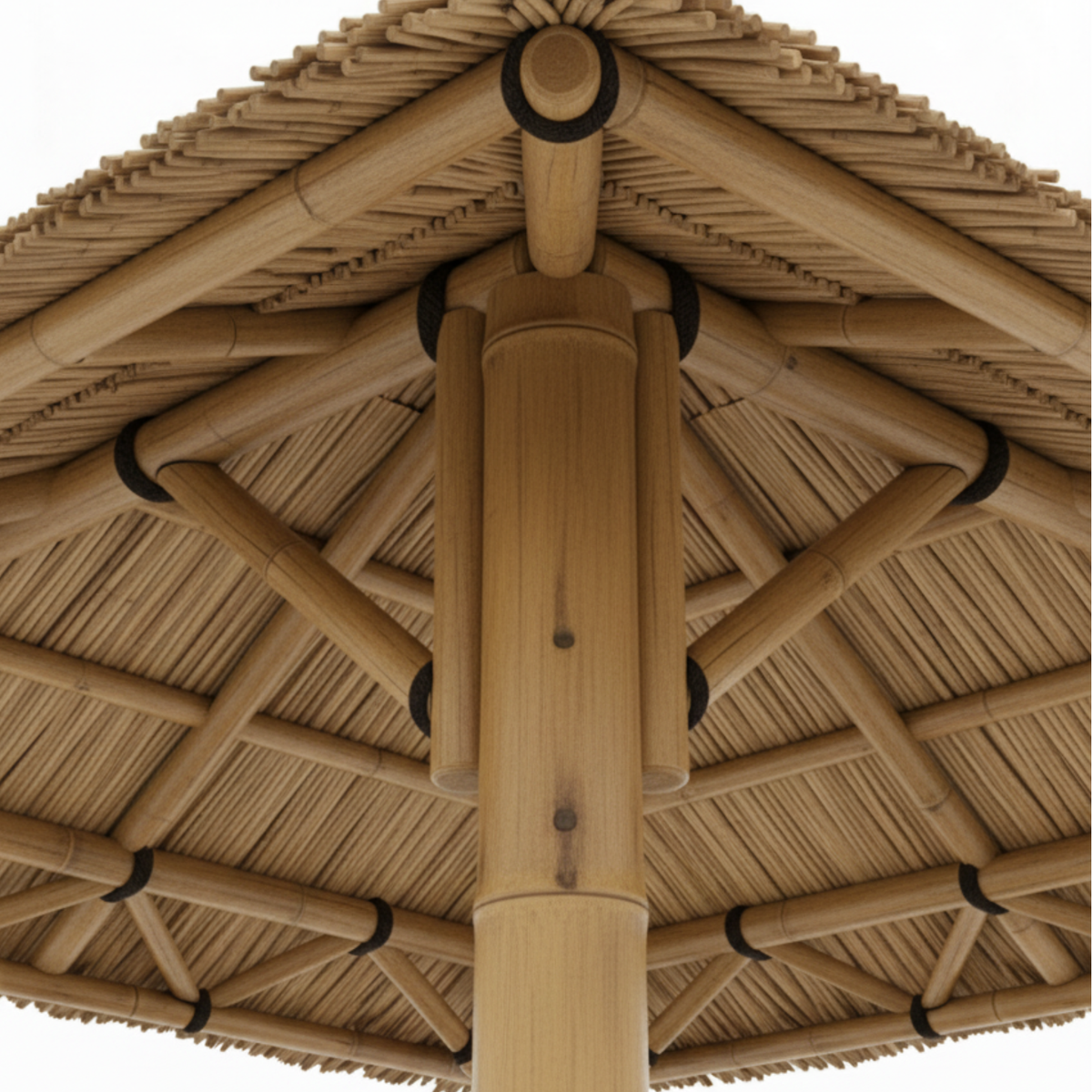 Paillote Bambou avec Plancher Surélevé | Gazebo & Pergola Balinaise avec Toiture Bambou ou Palmier | 250x250 & 300x300 cm