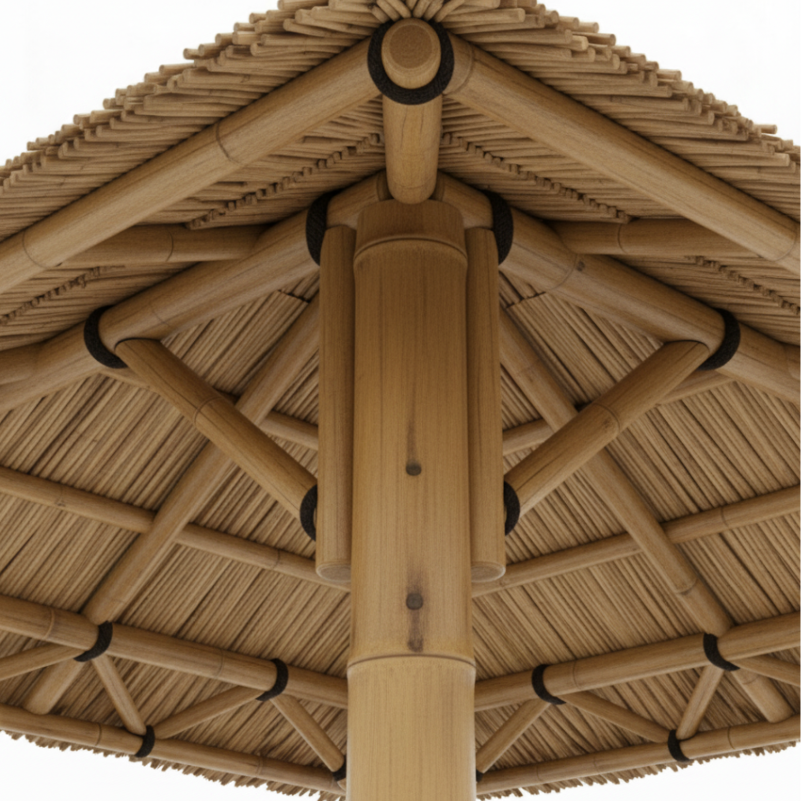 Paillote Bambou avec Plancher Surélevé | Gazebo & Pergola Balinaise avec Toiture Bambou ou Palmier | 250x250 & 300x300 cm