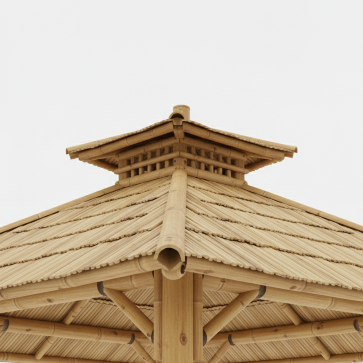 Paillote Bambou de Jardin | Gazebo & Pergola Naturelle avec Toiture Bambou ou Palmier | 250x250 & 300x300 cm