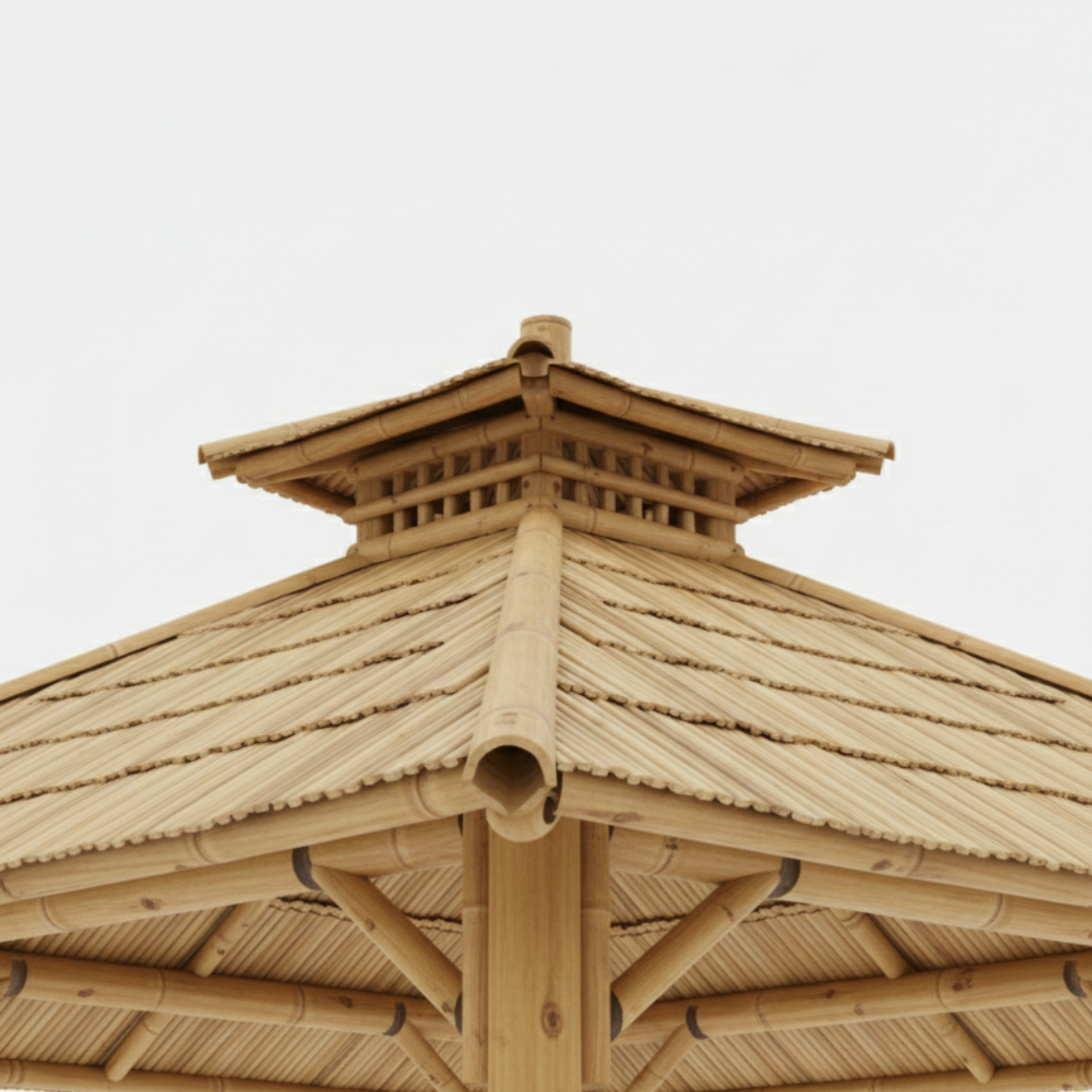Paillote Bambou de Jardin | Gazebo & Pergola Naturelle avec Toiture Bambou ou Palmier | 250x250 & 300x300 cm
